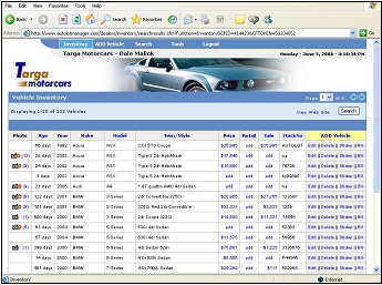 Easy To View Vehicle Listing Page